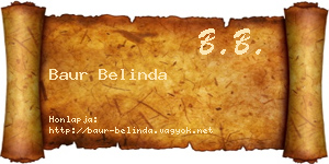 Baur Belinda névjegykártya